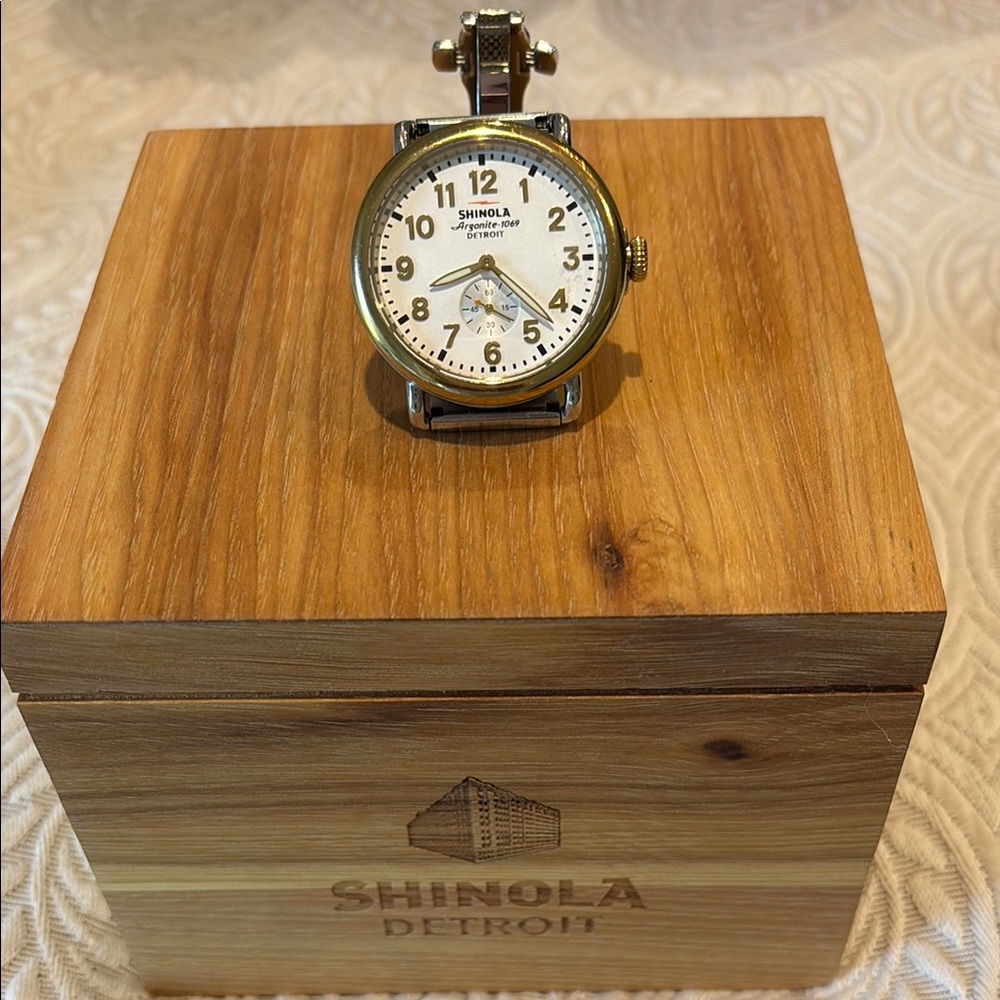 Shinola Gold Cream Accent Watch - Unisex